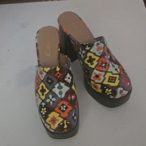 ⚜️Circus by Sam Edelman Multicolor Geometric Mules